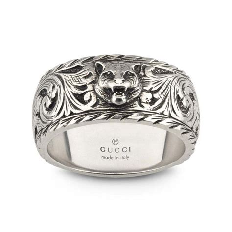 gucci anello gatto|Gucci Anello Con Logo Inciso .